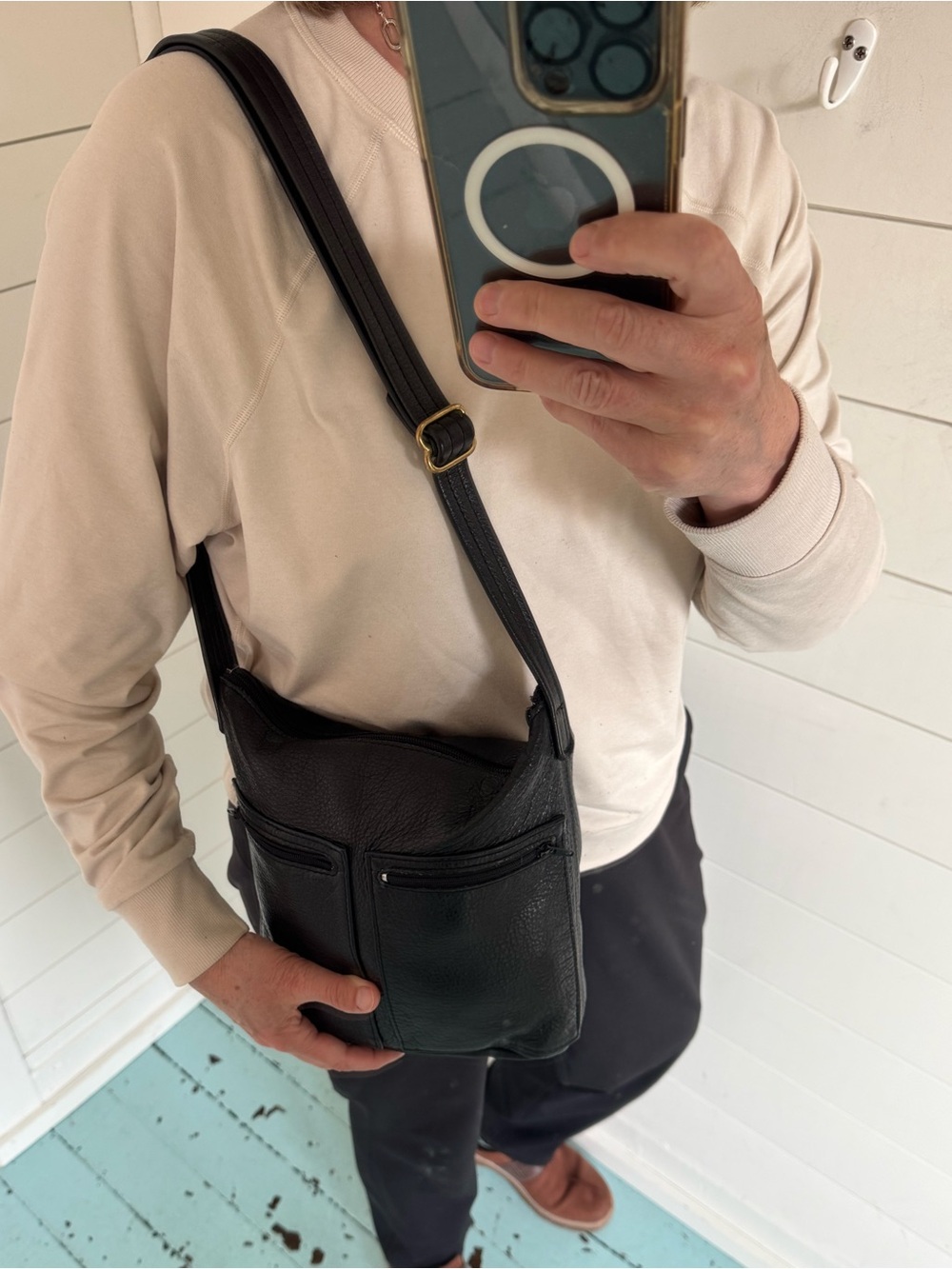 Y2K Pebbled Leather purse Convertible shoulder to crossbody leather bag
